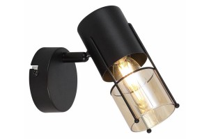 Scottie kinkiet (spot) 1xE14 czarny/bursztynowy 835601-02