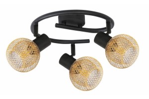 Loretto lampa sufitowa (spot) 3xE14 czarna/złoty 830733-30