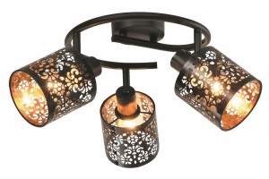 Kiga lampa sufitowa (spot) 3xE14 czarna 830833-02