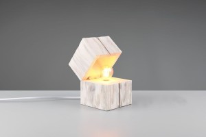 Treasure lampa stołowa 1xE14/2W białe drewno 514110101
