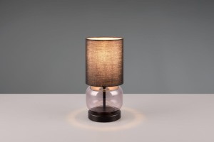 Elio lampa stołowa 1xE27 przydymiona/czarna 517800154