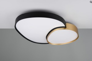 Rise plafon z pilotem 1xLED/45W czarny/złoty 647519280