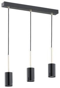 Frigga lampa wisząca 3xGU10 czarna/złota O3147 W3 CZA