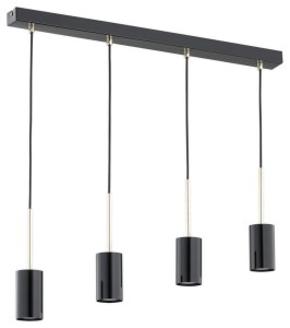Frigga lampa wisząca 4xGU10 czarna/złota O3148 W4 CZA
