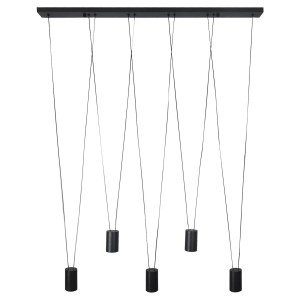 Toledo lampa wisząca 5xGU10 czarna LP-432/5P BK