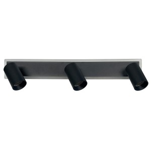 Parma lampa sufitowa 3xGU10 + 1xLED czarna LP-0612/3WS BK