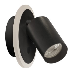 Parma kinkiet 1xGU10 + 1xLED czarny LP-0612/1WS BK