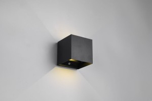 Talent kinkiet zewnętrzny z czujnikiem ruchu i zmierzchu 2xLED/1W czarny R27759132