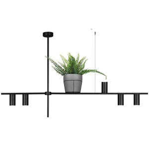 Rocco lampa wisząca 5xGU10 czarna K-4757