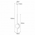 Lampa wisząca Vela 1xE14 w kolorze czarnym z bursztynowym kloszem. Posiada minimalistyczny kształt z cienkim przewodem o długości 100 cm. Wymiary: średnica klosza 16 cm, wysokość klosza 63 cm, podsufitka 8 cm. Idealna do nowoczesnych wnętrz.