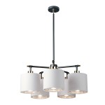 Balance lampa wisząca 5xE27 biała-czarna BALANCE5-BKPN