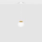 Elmo D14 lampa wisząca 1xE14 biała/złota K-5310