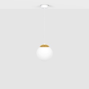 Elmo D16 lampa wisząca 1xE14 biała/złota K-5311