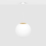 Elmo D30 lampa wisząca 1xE14 biała/złota K-5312