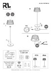 Lampa stołowa zewnętrzna Suarez, biała, z kloszem w drobne fałdy. Zasilana LED 1x1,5W, z podstawą okrągłą. Ujęcie frontalne, produkt stojący, z widocznym portem USB-C do ładowania. Odporny na warunki atmosferyczne (IP44).