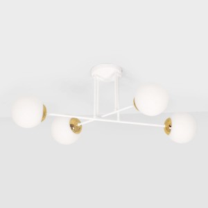 Elmo lampa sufitowa 4xE14 biała/złota K-5313