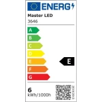 Żarówka LED ST64 o kształcie vintage, przezroczysta, z gwintem E27, moc 6W, barwa neutralna biała 4000K. Etykieta energetyczna klasy E, z informacją o zużyciu energii 6 kWh/1000h.