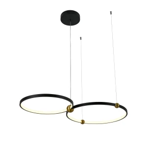 Kido M lampa wisząca 2xLED/34W czarna/złota PL0139