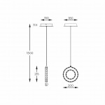 Lampa wisząca Girona 1xLED/10W w chromowanym wykończeniu. Okrągła, wisząca konstrukcja z dekoracyjnym detalem. Wymiary: długość 150 cm, średnica 20 cm. Prosta forma, idealna do nowoczesnych wnętrz.
