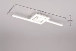 Lampa sufitowa Viale w białym kolorze, wykonana z metalu i tworzywa, o wymiarach 544 mm x 160 mm x 50 mm. Prosty, kwadratowy design z jedną linią LED o mocy 17W i temperaturze barwowej 4000K, montowana na suficie.