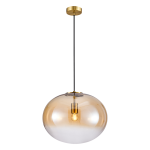 Campania lampa wisząca 1xE27 złota/bursztynowy ML0342