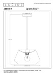 Lampa wisząca Jessica w kolorze czarnym, z jedną oprawą E27. Posiada geometryczny klosz o wymiarach 30x30 cm, zawieszona na cienkim przewodzie. Wysokość całkowita wynosi 154,5 cm. Idealna do nowoczesnych wnętrz.
