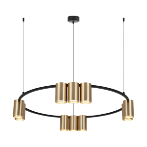Genesis lampa wisząca 10xGU10 czarna/złota ML0375