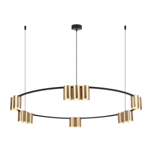 Genesis lampa wisząca 15xGU10 czarna/złota ML0378