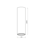 Lampa sufitowa Genesis H20 w białym kolorze, o cylindrycznym kształcie. Wymiary: wysokość 200 mm, średnica 63 mm. Mieści jedną żarówkę GU10. Prosta forma, idealna do nowoczesnych wnętrz.