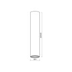 Lampa sufitowa Genesis H30 w kolorze czarnym, z pojedynczym gniazdem GU10. Cylindryczny kształt, wysokość 300 mm, średnica 63 mm. Prosta konstrukcja, idealna do nowoczesnych wnętrz.