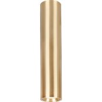 Lampa sufitowa Genesis H30 w kolorze złotym, o cylindrycznym kształcie, wykonana z metalowego materiału. Ujęcie frontalne, ukazuje gładką powierzchnię z otworem na żarówkę GU10. Idealna do nowoczesnych wnętrz.