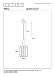 Lampa wisząca Rafal 1xE27 w kolorze czarnym i szarym, o wymiarach 183 cm wysokości i 20 cm średnicy klosza. Prosta konstrukcja z metalowymi elementami, zawieszona na cienkim kablu. Idealna do nowoczesnych wnętrz.