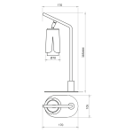 Lampa stołowa Flower 1xGU10 w kolorze białym i chromowanym. Wysokość 385 mm, szerokość podstawy 170 mm. Klosz o średnicy 70 mm, zamocowany na lekko zakrzywionej nodze. Prosta, nowoczesna forma z okrągłą podstawą.