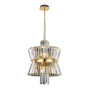 Aurelia lampa wisząca 8xE14 złota ML0403