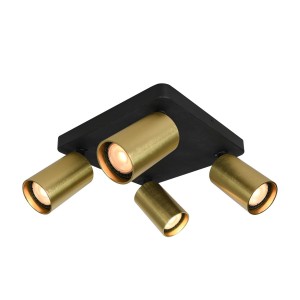 Nesto lampa sufitowa (spot) 4xGU10 czarna/mosiądz SPL-23436-4S-BK-BRSS