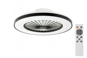 Kleo plafon  z wentylatorem i pilotem LED D48 36W +15W CCT czarny