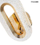 Kinkiet Jewel 1xLED/7W w kolorze złotym, z przezroczystym, diamentowym wzorem. Owalna forma z metalowymi detalami, zamontowany na okrągłej podstawie. Stylowy element oświetleniowy, idealny do nowoczesnych wnętrz.