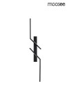 Kinkiet Maison 60 w kolorze czarnym z dwoma źródłami światła LED o mocy 14W. Produkt o geometrycznym kształcie, zamontowany na ścianie, z minimalistycznym designem i asymetrycznymi elementami. Idealny do nowoczesnych wnętrz.