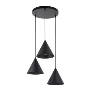 Cono lampa wisząca 3xE27 czarna 10067