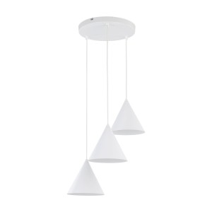 Cono lampa wisząca 3xE27 biała 10012