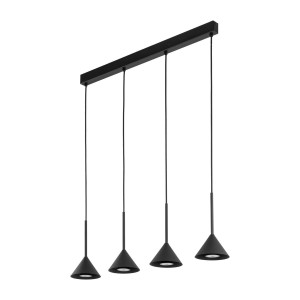 Cono lampa wisząca 4xGU10 czarna 10305