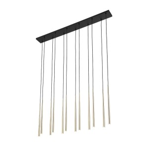 Piano lampa wisząca 12xG9 czarna/złota 10119
