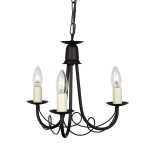 Minster lampa wisząca 3xE14 czarna MN3-BLACK