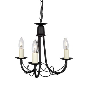 Minster lampa wisząca 3xE14 czarna MN3-BLACK