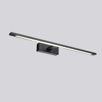 Kinkiet LED Isla IP44 w kolorze czarnym, o długości 62 cm i mocy 20W. Posiada prostokątną, minimalistyczną konstrukcję z wbudowanym źródłem światła LED, montowany na ścianie, z delikatnym oświetleniem.