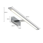 Kinkiet LED Isla IP44 w kolorze chromu, o wymiarach 620 mm długości, 140 mm wysokości i 30 mm szerokości. Posiada prostą, liniową konstrukcję z wbudowanym źródłem światła. Element montażowy o wymiarach 150 mm x 50 mm.