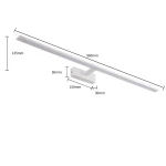 Kinkiet LED Isla IP44 w kolorze białym, o wymiarach 960 mm długości, 135 mm wysokości i 30 mm szerokości. Prosty, prostokątny kształt z montażem na ścianę, idealny do oświetlenia wnętrz. Wysoka jakość wykonania, nowoczesny design.
