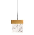 Vetro lampa wisząca 1xLED/4,5W złoto szczotkowane P0573D