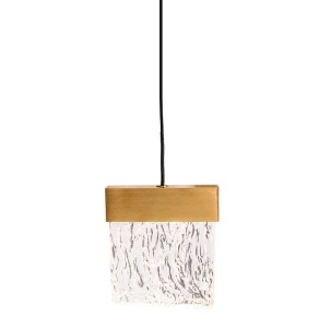 Vetro lampa wisząca 1xLED/4,5W złoto szczotkowane P0573D