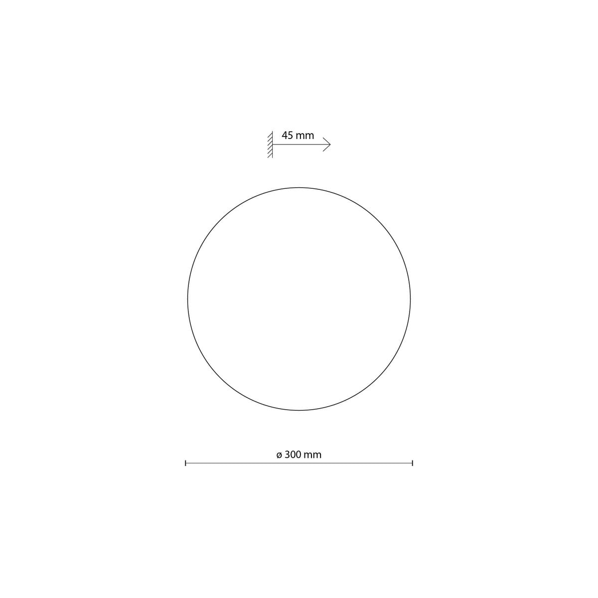 Luna kinkiet w kolorze czarnym, przeznaczony na trzy żarówki G9. Okrągła, minimalistyczna forma o średnicy 300 mm i grubości 45 mm, idealny do nowoczesnych wnętrz. Brak dodatkowych dekoracji, prosty i elegancki design.
